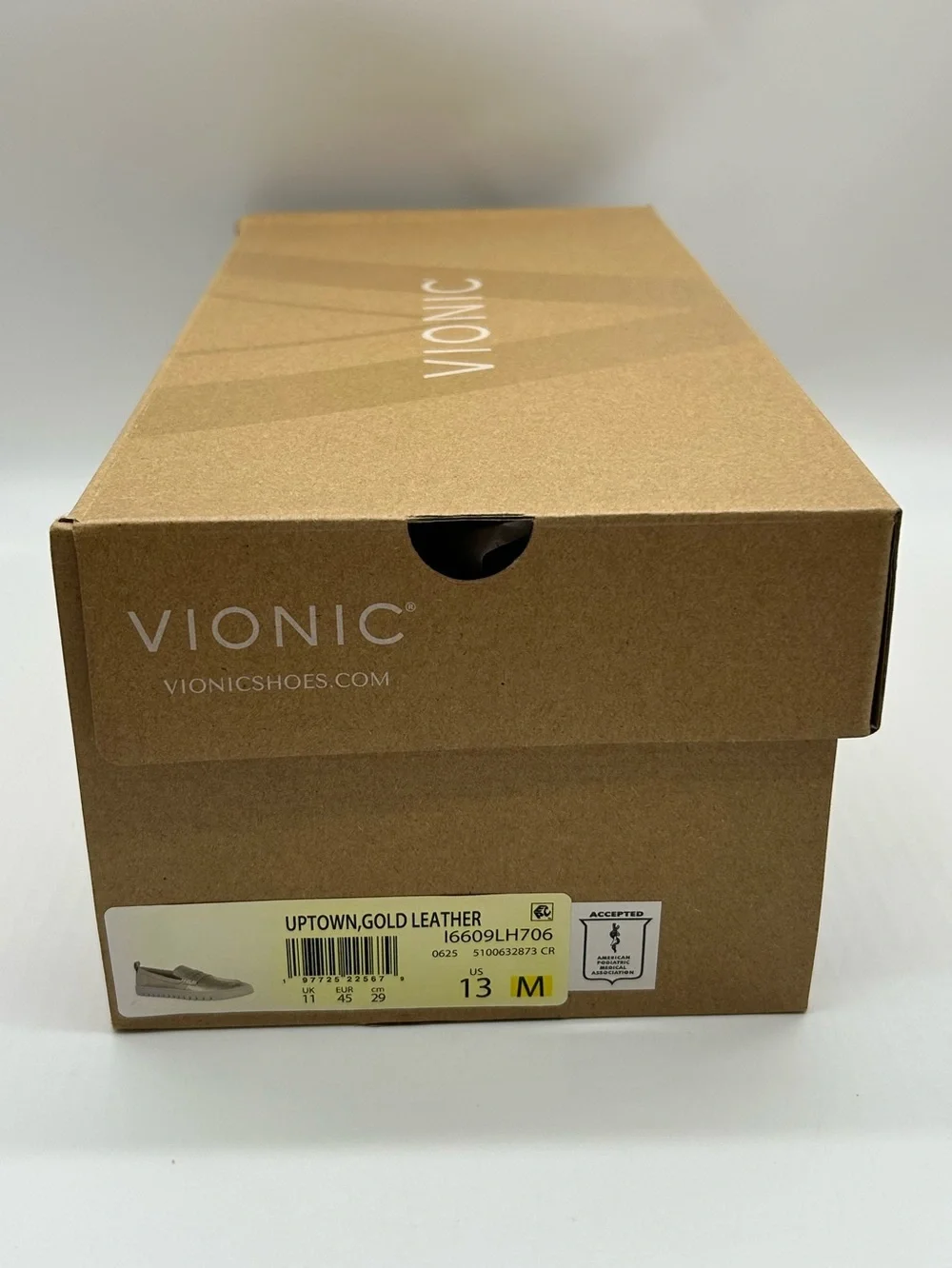 Vionic Uptown Gold Leather Platform Loafers Size 13M NWT Orthotic Comfort